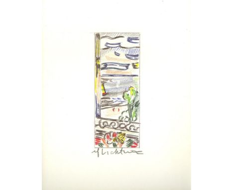 Artist: Roy Lichtenstein (American, 1923-1997). Title: "View from the Window". Medium: Color offset lithograph. Date: Compose