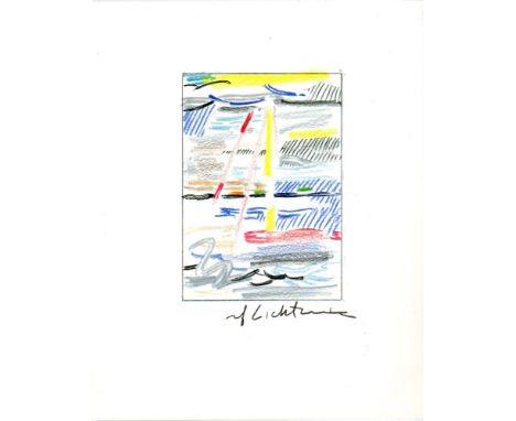 Artist: Roy Lichtenstein (American, 1923-1997). Title: "Sunshine through the Clouds". Medium: Color offset lithograph. Date: 