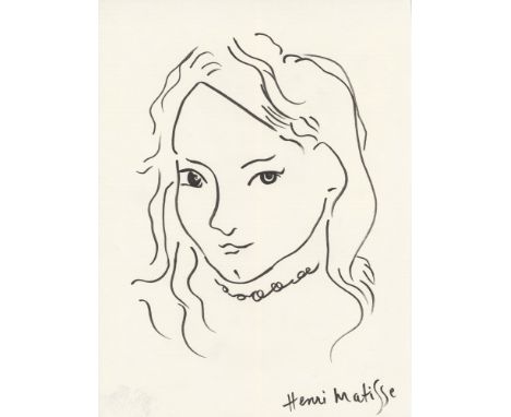 Artist: Henri Matisse [imputee] (French, 1869 - 1954). Title: "Portrait de Marguerite". Medium: Ink and brush on paper. Date: