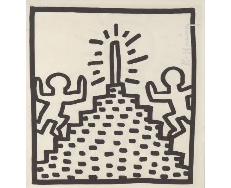 Artist: Keith Haring (American, 1958 - 1990). Title: "Pinnacle". Medium: Lithograph. Date: Composed 1982. Printed 1982. Dimen