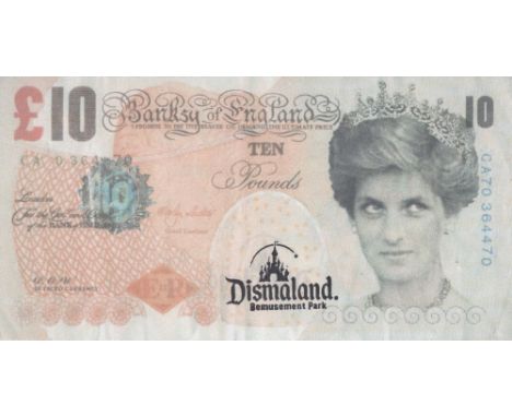 Artist: Banksy [d'apres] (English, b. c1973-75 | Active 1990 - Present). Title: "Di-faced Tenner [Dismaland]". Medium: Color 