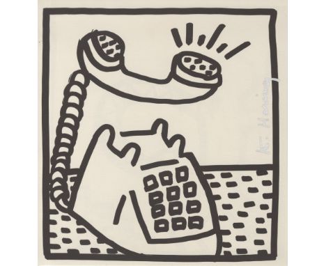 Artist: Keith Haring (American, 1958 - 1990). Title: "Ringing Telephone". Medium: Lithograph. Date: Composed 1982. Printed 19