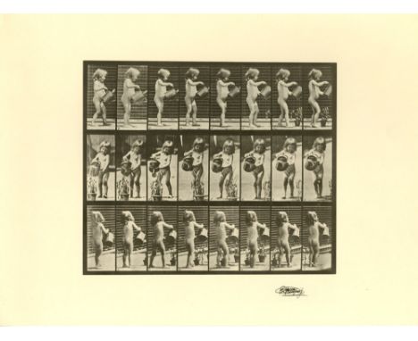 Artist: Eadweard Muybridge [d'apres] (English/American, 1830-1904). Title: "Girl Watering [from Animal Locomotion: Plate 478]