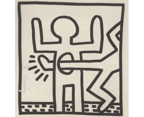 Artist: Keith Haring (American, 1958 - 1990). Title: "Empty Stomach". Medium: Lithograph. Date: Composed 1982. Printed 1982. 