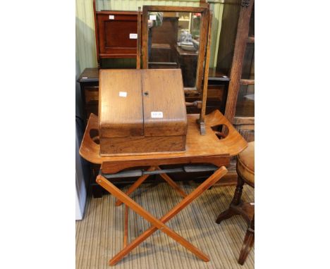 A small pipe rack together with a swing mirror &amp; a Butlers tray