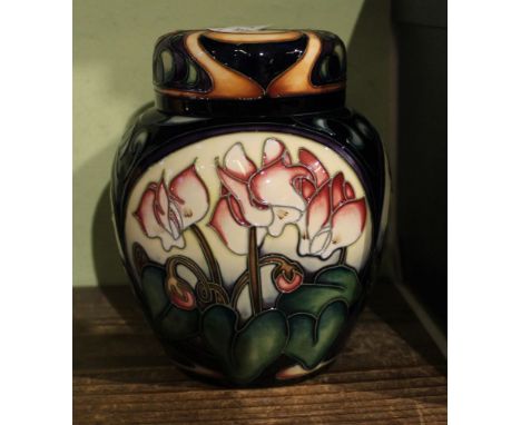 A Moorcroft limited edition 'Ashwood Gold' ginger jar and cover numbered 146/200, designed by Emma Bossons, for the RHS colle