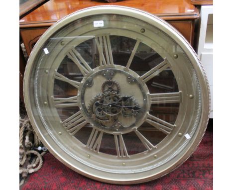 A large decorative circular wall clock