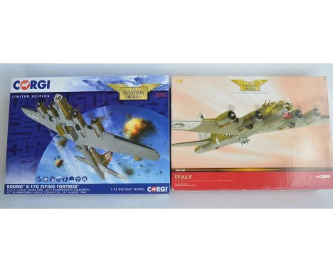 Two Corgi Aviation Archive limited edition diecast B-17G Flying Fortress models to include AA33320 'Snake Hips' (227/1200, mo