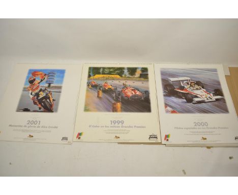 Four Ferrari calendars, 1988; 1991; 1994; 1998; other car calendars Porsche, Nardi, Maserati, Fiat etc (19)