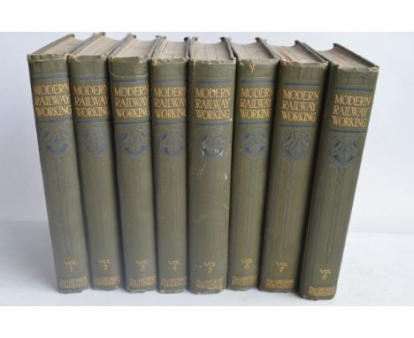 Collection of vintage railway themed books to include 7 Thomas The Tank engine series books, Every Boy's Hobby Annual 1929 an