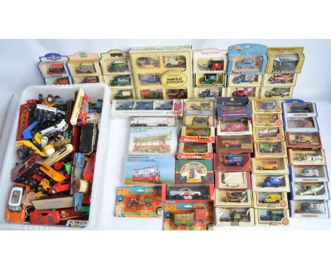 Extensive collection of boxed and unboxed diecast model vehicles from Lledo, Oxford, Corgi etc, qty, all A/F. Also included T
