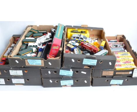 Large collection of diecast model vehicles, various manufacturers to include Corgi, Atlas, lledo, Oxford etc, qty, 8 boxes