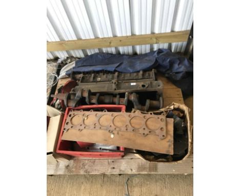 Engine parts, including castings, crank shaft, etc.