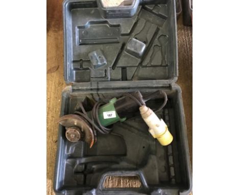 An angle grinder