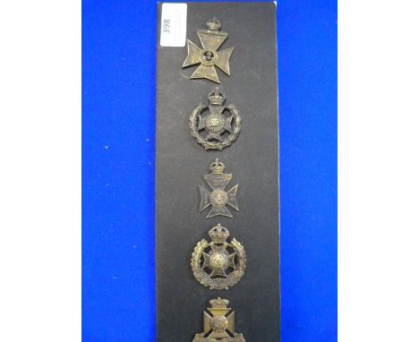 Five Army Cap Badges 