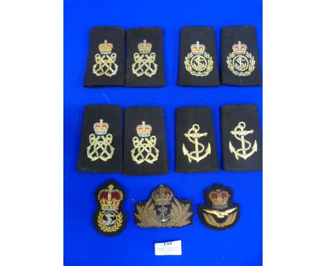Royal Navy Epaulettes and Cap Badges 