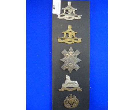 Five Army Cap Badges 