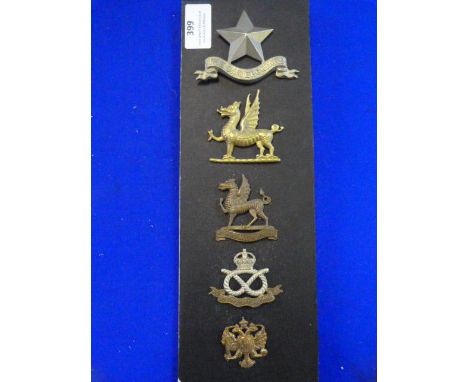 Five Army Cap Badges 
