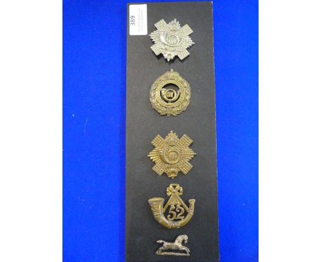 Five Army Cap Badges