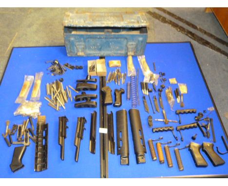 Ammunition Box Containing Assorted Parts, Maintenance and Cleaning Tools for SLR (?) 