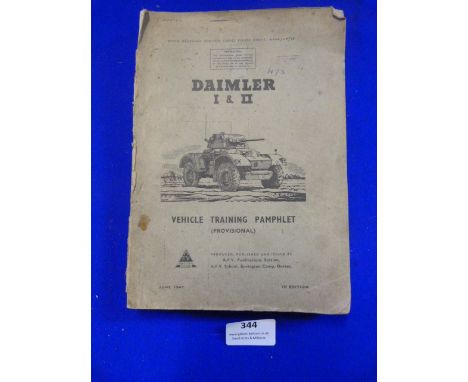 Daimler 1 &amp; 2 Training manual dated 1945 