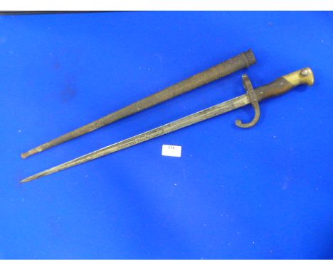 French Gras Bayonet with Scabbard 