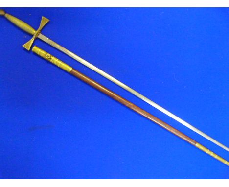 Masonic Sword with Leather Scabbard marked "Toye &amp; Co Ltd, London" 