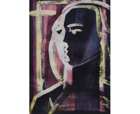 Sydney Horne Shepherd (1909-1993),  Portrait, signed, mixed media, 38 x 28cm.; 15 x 11in.    * Horne Shepherd was born in Dun