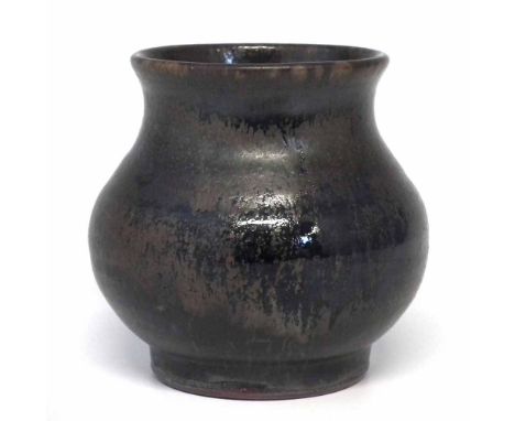 Bernard Leach  (1887-1979) St Ives studio pottery vase, impressed seal marks, incised M.B. and 1925 to base, 12cm high     Ar