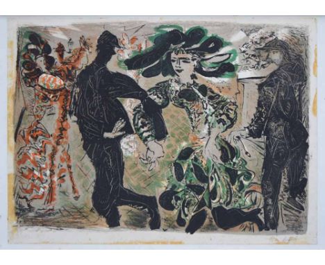 Ceri Richards (1903-1971),  "Costers Dancing", signed and numbered 21/100 in pencil in the margin, 1953, colour lithograph, 3