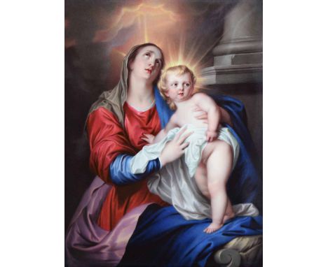 Henry Pierce Bone (1779-1855),  "The Virgin and Child" after Sir Anthony Van Dyck (1625-1632), inscribed and dated January 18
