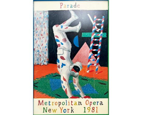 DAVID HOCKNEY (British b.1937), 'Parade', Metropolitan Opera, New York 1981, lithographic poster on board, 96cm x 59cm, frame