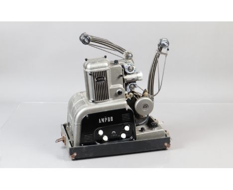 An Ampro 16mm Silent &amp; Sound Projector, serial no S 11626 E, untested, G-VG, with Graflex 2 inch f/1.6 Somtar lens, eleme