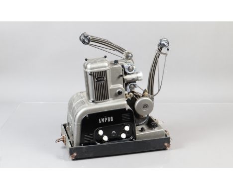 An Ampro 16mm Silent &amp; Sound Projector, serial no S 11626 E, untested, G-VG, with Graflex 2 inch f/1.6 Somtar lens, eleme