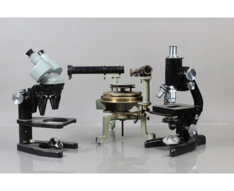 Various Scientific Instruments,  black-enamelled Watson &amp; Sons 'Service I' microscope, with triple nosepiece and three ob