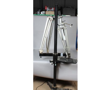 Studio Equipment,  wheeled tripod counterbalanced camera stand, 2020mm high, Bilora tripod with crank post and large socket h