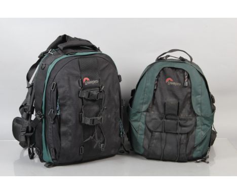 Three Camera Outfit Bags, two Lowpro Trekker rback packs, a Lowpro shoulder harness, a De Lux waist belt and a Tamrac outfit 