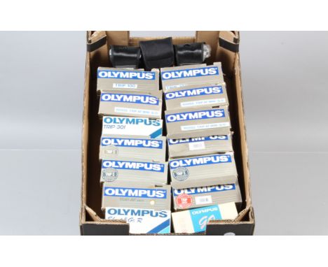 A Tray of Olympus Compact Cameras, two Trip 100, three Trip AF Mini Q/D, FOR Trip S, a Trip Junior, a Trip AF Mini, a Go, a S