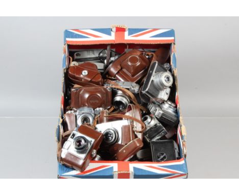 A Tray of Viewfindwer Cameras, Kodak, Agfa, Bencini, Zeiss, Agfa models and other examples, 25 plus, AF 
