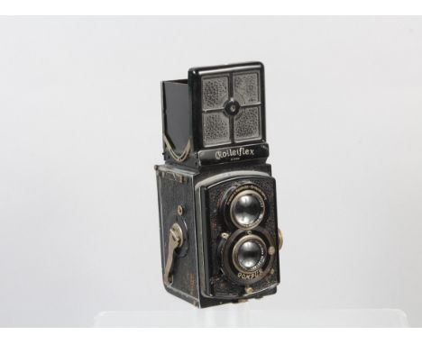A Rolleiflex Old Standard TLR Camera, shutter sluggish/sticking on slow speeds, cocking lever not springing back, body F, bra