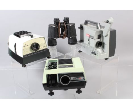 Cine and Slide Projectors, a Eumig Mark 501 super 8, standard 8 cine projector, G, a Gnome Classic 305 slide projector, G and