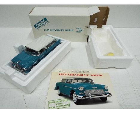 Danbury Mint - 1955 Chevrolet Nomad in 1:24 scale, the car appears to be in Mint condition and the box is Very Good with ligh