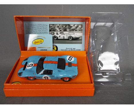 Slot.it - Ford GT40 Scuderia Rodriguez limited edition # SC18a. This GT40 in Gulf livery is number 206 of only 500 produced o