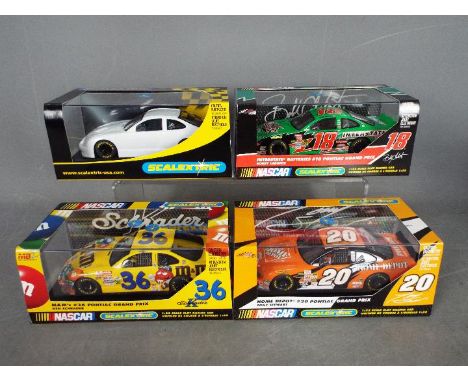 Scalextric - 4 x Pontiac Grand Prix Nascar models, # C2444 in Home Depot livery, # C2408 in M&M's livery, # C2327TF in plain 