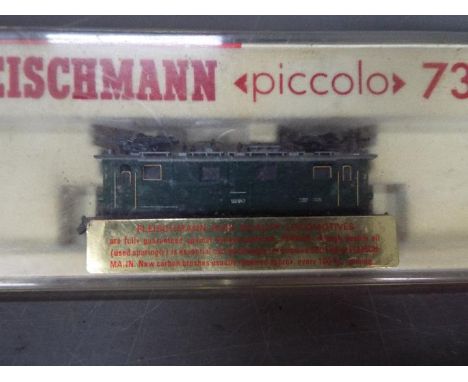 Fleischmann - A boxed Fleischmann #7369 N gauge electric locomotive 132 101-7 in DB green livery. Model appears to be in Exce