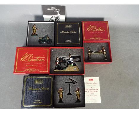 Britains - 4 x soldier sets, 2 x from the Premier Series and 2 x from the Crimean War Series including Stretcher Bearer set #