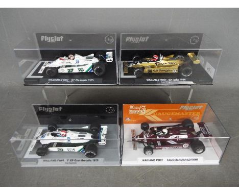 Flyslot - 4 x Williams FW07 Grand Prix cars in various liveries including a limited edition in Gaugemaster model supplies liv