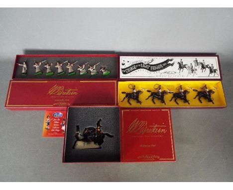 Britains - 3 x Crimean War sets including Butcher Jack set # 00263, 17th Lancers set # 3113,  Russian Infantry set # 00168. A