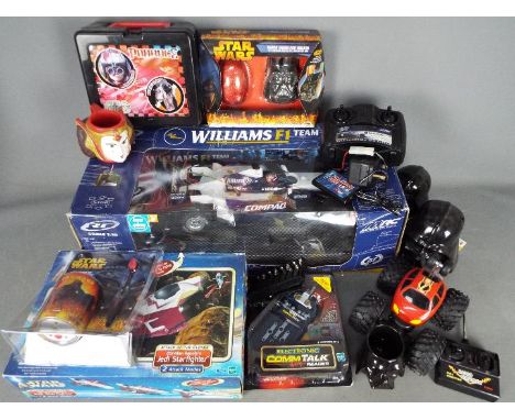 MRC - A mixed lot to include Star Wars toys plus collectibles with RC toys. Lot includes a boxed 1:10 scale MRC RC Williams F