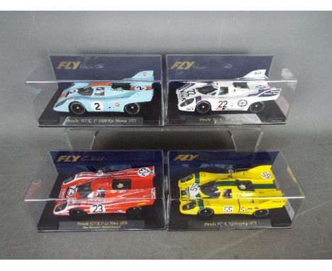 Fly - 4 x Porsche 917 K racing cars in various liveries including # C53 1970 Le Mans, # C52 Gulf, # C58 1971 Nurburgring. # C